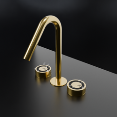 O2 SW Monomando de Lavabo s/repisa 3 elementos Negro MARTI 1921