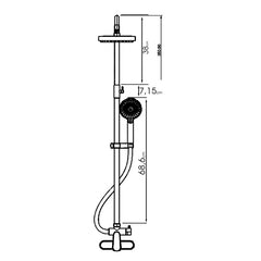 22E Monomando de Ducha con Columna Cromo MARTI 1921