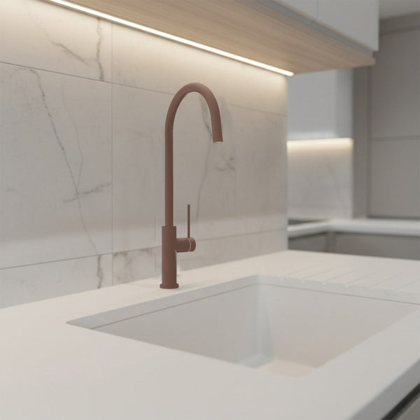SOPHIE Monomando de Cocina s/repisa RojoBeige RAL3012 MARTI 1921